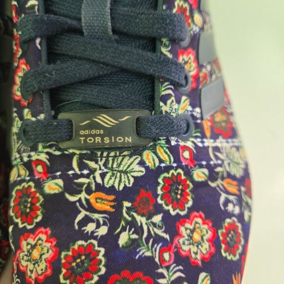 Adidas X The Farm ZX Flux Torsion 702001 Navy Floral Sneakers Size 6.5 - Picture 6 of 11